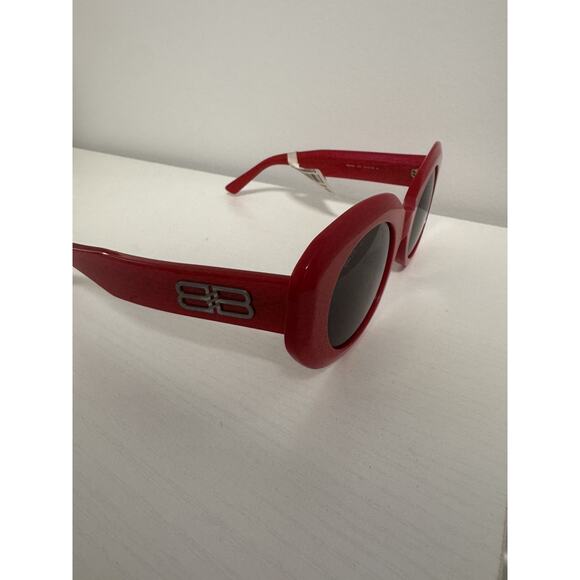 Balenciaga BB 0235S 003 0235 Rive Gauche Sunglasses Red/Grey 52mm main image 5